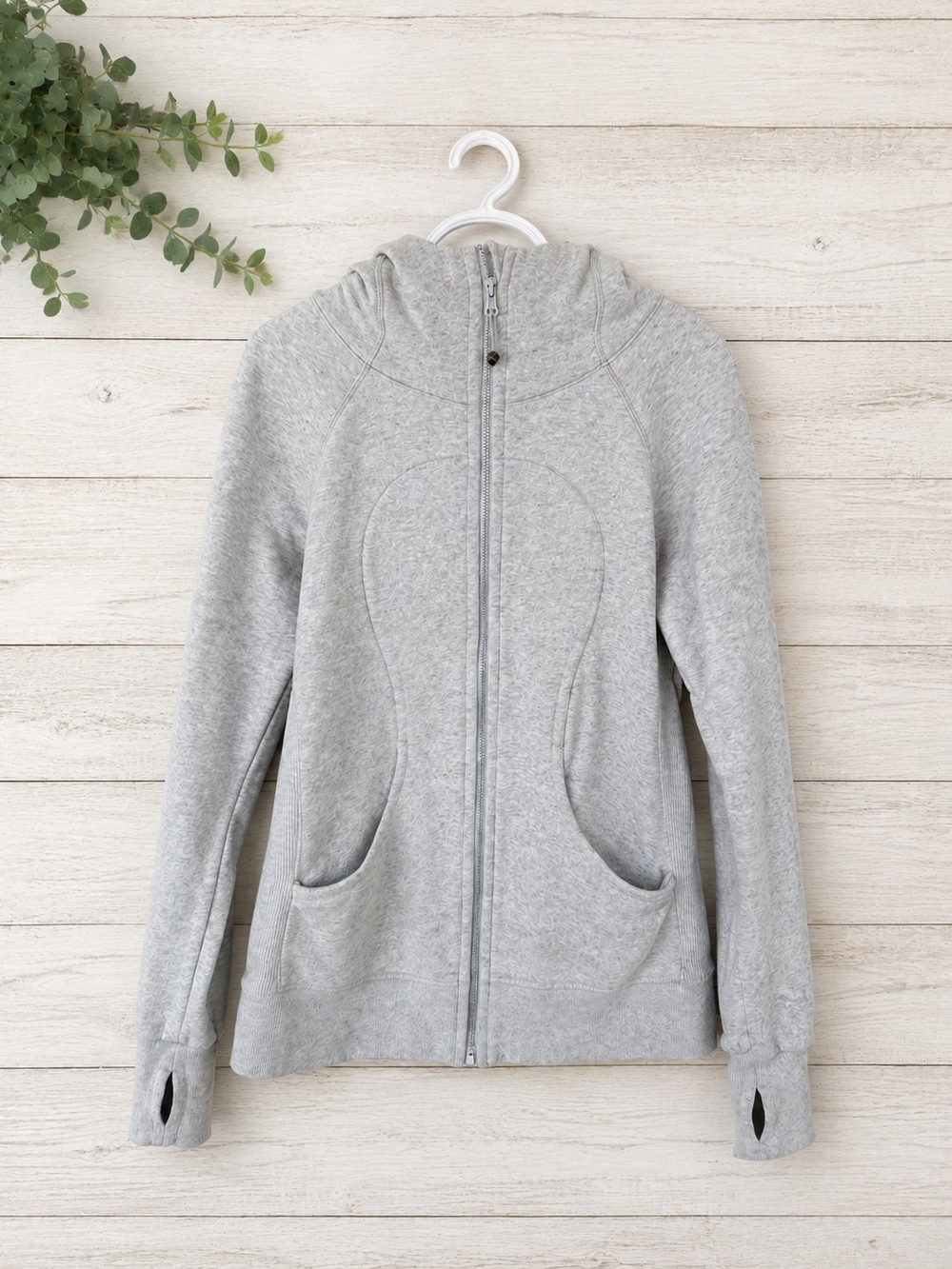 Lululemon Grey Full Zip Hooded Jacket Hoodie Large